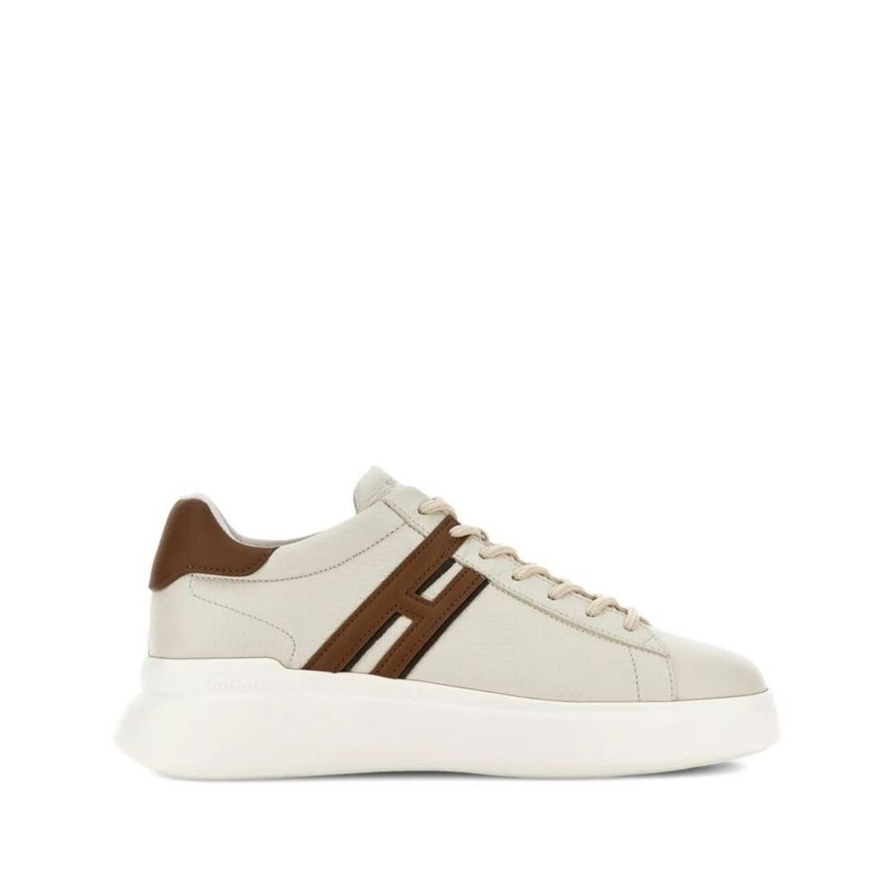 Hogan Men Hogan H580 Exposed-Grained Leather Sneakers